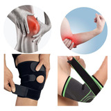 Combo Joelheira Neoprene Cotoveleira Com Velcro Ortopédica