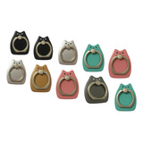 Combo Kit 10 Suporte Celular Anel Dedo Anti Furto De Gatinho