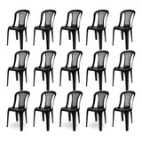 Combo Kit 16 Cadeiras Plásticas Bistrô