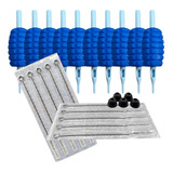 Combo Kit Biqueiras Electric Ink Agulhas De Tatuagem 10un