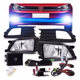Combo Kit Farol Milha Gol G6 Com Botão Xenon 6000k 8000k