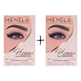 Combo Kit Henna Menela Castanho Claro Castanho Médio