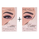 Combo Kit Henna Menela Castanho Escuro Loiro Escuro