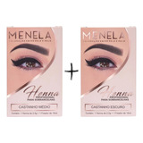 Combo Kit Henna Menela Castanho Médio Castanho Escuro