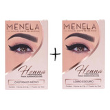 Combo Kit Henna Menela Castanho Médio Loiro Escuro