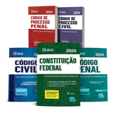 Combo Lei Seca 2024 Constituição Código Civil Processo Civil Penal Processo Penal Autor Atualizado Editora Edijur 8 Edição Livro De Direito 