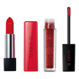 Combo Make B Cereja Rouge Batom Gloss Labial Cor Vermelho
