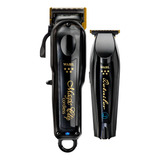 Combo Máquina Corte Acabamento Cordless Wahl Barber Black