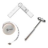 Combo Martelo Buck Goniômetro 20cm Fita Métrica 1 5m