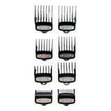 Combo Pentes Wahl Premium Metal 8 Peças 0 5 1 1 5 2 3 4 6 8 Cor Preto