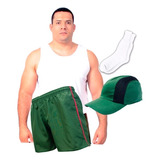 Combo Regata Tfm Calção Meia Branca Boné Tfm Aluno