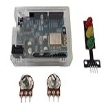 Combo T T ELECTROTECH 007 Compatível Com IDE Do Arduino Composto Por 1 Placa De Desenvolvimento D1 R1 Com ESP8266 E WiFi 1 Case Caixa De Proteção De Plástico 1 Módulo Mini Semáforo