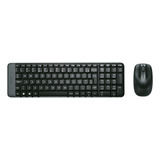 Combo Teclado E Mouse Mk220 Sem Fio Logitech Preto
