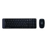 Combo Teclado E Mouse Sem Fio Logitech Mk220 Usb Abnt2 Preto