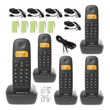 Combo Telefone Sem Fio Com 4 Ramal Para Comunicação Interna