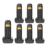Combo Telefone Sem Fio Com 6 Ramal Para Comunicação Interna