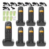 Combo Telefone Sem Fio Com 6 Ramal Para Comunicação Interna