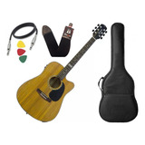 Combo Violao Giannini Gf1d Ceq Folk