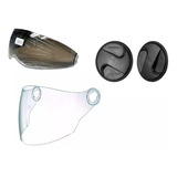 Combo Viseira botões vis Solar Paralelos Capacete Zeus 202fb