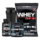 Combo Whey Protein Turbo Bcaa Creatina Black Skull Chocolate 