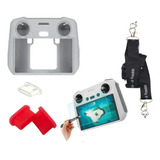 Combo5 Proteja Rc Mini 3 Pro Capa 2 Tampas Alça Película