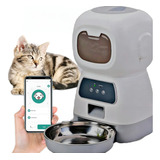 Comedouro Alimentador Automático Cães Gatos Pet Auto Wi fi   Cor Branco