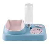 Comedouro Bebedouro Automático Elevado Cão Gato Cachorro Pet Cor Azul claro