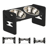 Comedouro Bebedouro Duplo Pet Inox Elevado Cães Gatos