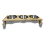 Comedouro bebedouro Triplo Elevado Para Caes E Gatos Oferta