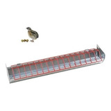 Comedouro Codornas Aves Pintinhos 50cm 2 Uni Quirela E Raçao