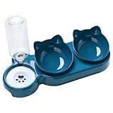 Comedouro E Bebedouro Duplo Automático Para Cães E Gatos 500Ml Antiderrapante