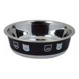 Comedouro Gatos Inox Fusion Preto Jambo 225 Ml