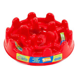 Comedouro Lento Cachorro E Gatos Mini Pet Fit Pet Games Cor Vermelho