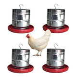 Comedouro P Aves Frangos Galinha Tubular 3 Kg C 4 Unid 