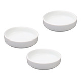 Comedouro Para Pet 230ml Porcelana Prato Raso 3 Unidades