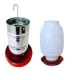 Comedouro Tubular 10kg Bebedouro 7 5l Frangos Galinhas