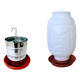 Comedouro Tubular 3kg Bebedouro 7 5l Frangos Galinhas