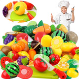Comidinha Fruta Cortar Com Velkro Brinquedo Crec 11 Peças