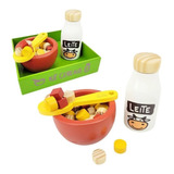 Comidinha Kit Cereais Em Madeira Brinquedo Educativo Newart