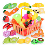 Comidinhas De Brinquedo Frutas E Legumes Infantil C  Velcro