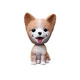 Comidox Feito à Mão Com Memória De Infância BobbleHead Dogs Carro Filhote Para Decoração De Veículos Cabeça De Balanço- Cão Feito Por Corgi De Resina Natural Superior 1 Peça