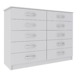 Cômoda 10 Gavetas Austin Cp0101 Branco Evidência Móveis