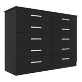 Cômoda 10 Gavetas Premium Black Yescasa Preto Dc