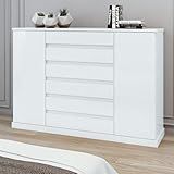 Cômoda 2 Portas 7 Gavetas 3 Prateleiras Vedra Branco