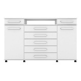 Cômoda 2 Portas 7 Gavetas Paris Espresso Móveis Dbwt