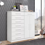Cômoda 2 Portas 8 Gavetas New Verona Albatroz Móveis
