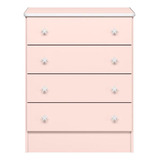 Cômoda 4 Gav Doce Sonho Rosa 777 Qmovi