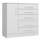 Cômoda 5 Gavetas 1 Porta Branco Advantage 2094 Batrol
