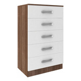 Cômoda 5 Gavetas Teka branco Co60 Fellicci