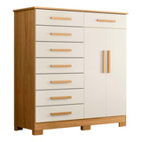 Cômoda 8 Gavetas 2 Portas Com Cabide New Verona